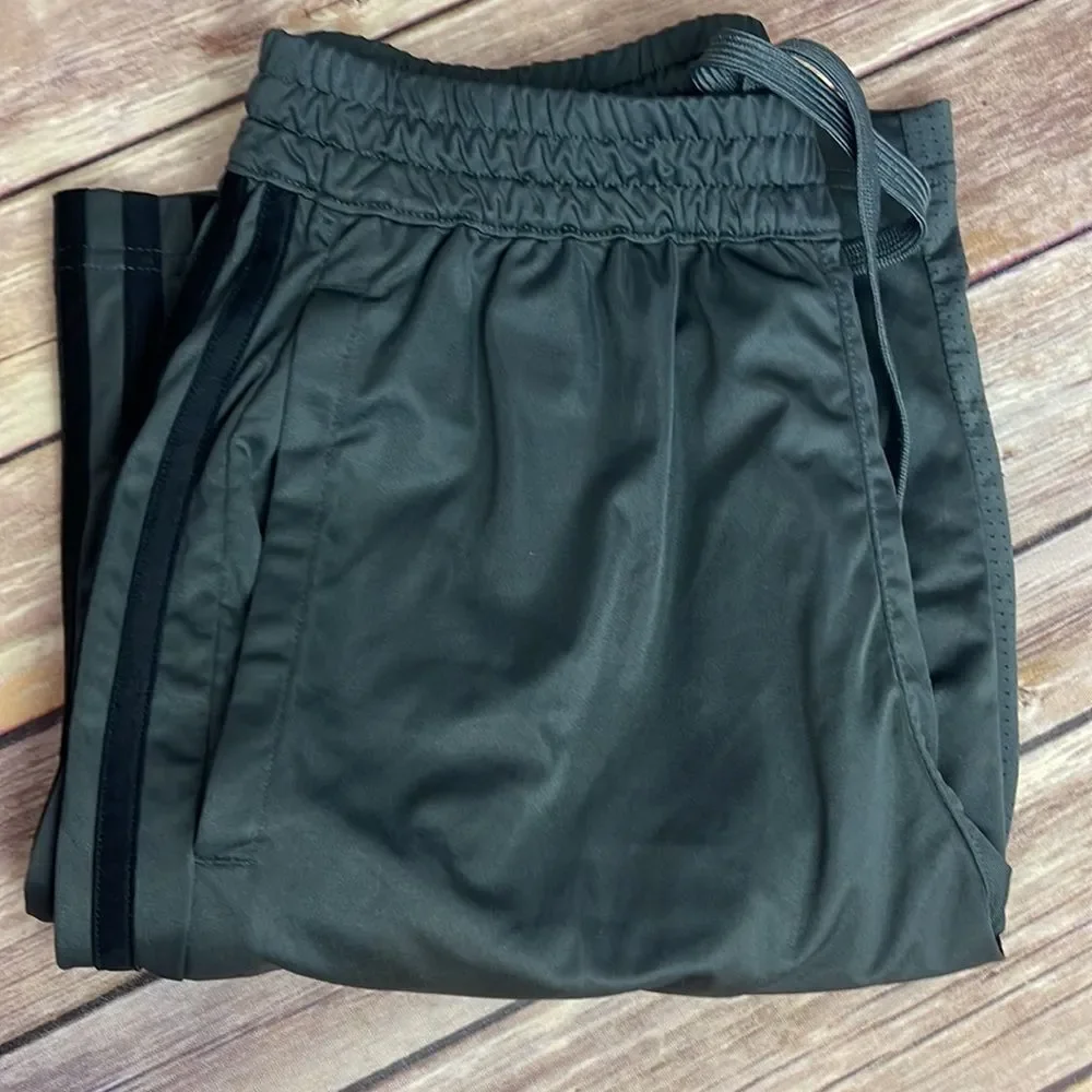 Adidas climate cool shorts - gray with black stripes - men’s small